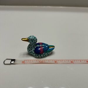 Herend Green Fishnet Baby Duck